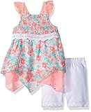 Little Lass Girls' 2 Pc Floral Bike Short Set