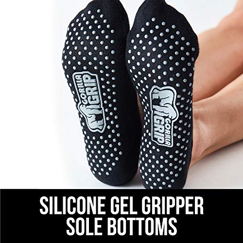 Gorilla Grip Premium Yoga Socks with Grips, 1 Pair, Slip Resistant