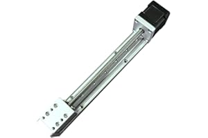 HUAJUEJUE Linear Stage Actuator Linear Stage Small Slide Guide CNC Screw Lead Motion Table Motorized Nema 14 Stepper Motor (150MM)