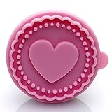 Heart Cookie Stamp - Wooden Handle with Silicone