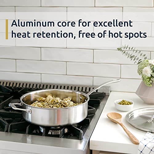 Kitchara 18/10 Stainless Steel Cookware Non Toxic, 5 Ply & Fully Clad