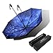Bes High Grade Portable Sun Umbrella, Black Glue Anti UV Coating, Aluminum Alloy Umbrella Holder, Gift Boutique, Outdoor Sunshade, Sun Block, rain, Black Umbrella with Blue Sky Bottom.give Present