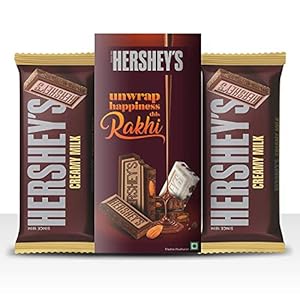 HERSHEY’S Bar – Rakhi Gift (Milk Bar 100 gm Pack of 2 + Rakhi )