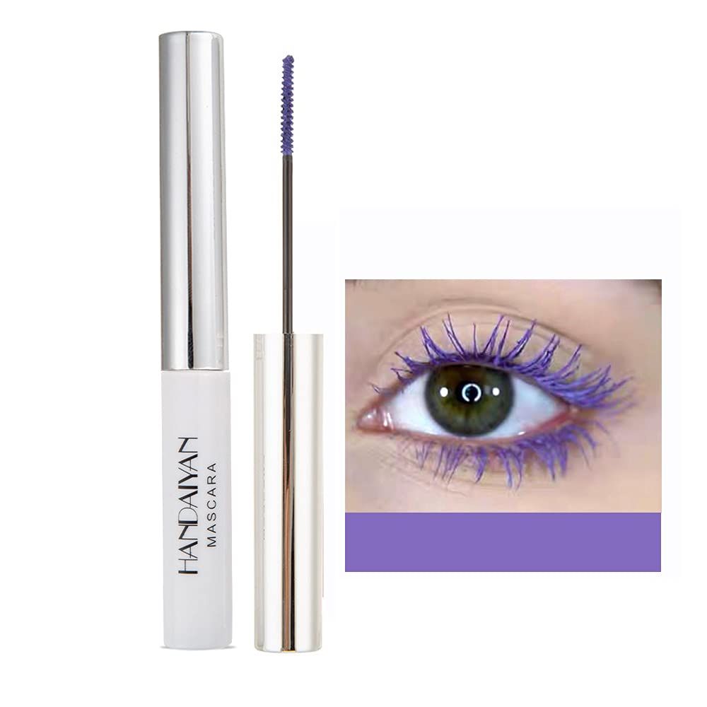 OCHILIMA 4D Mascara Colorful Fiber Mascara Charming Long Lasting, Thick & Long Eyelash Waterproof and Smudge-proof Eyes Makeup, Purple