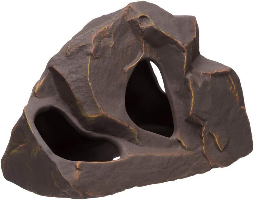 Plecoceramics Ceramic Grotto Stone Decoration - Aquarium Fish Tank Hideway Decor - for Cichlids Plecos Bettas