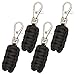 Lagarto Paracord Zipper Pulls 4 Pack Black | Metal Hook Thin Enough to Attach to Almost Any Zipper