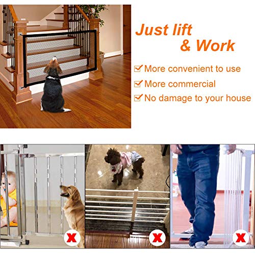 Magic Gate for Dogs Pets Safety Gate Baby Safety Door Portable Guard