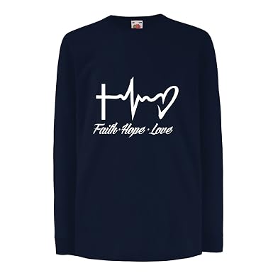 Lepnime Kinder T Shirt Mit Langen ärmeln Glaube Hoffnung Liebe