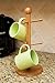 Lipper International 8899 Bamboo Wood 6-Peg Mug Tree for Coffee or Tea Cups, 6-1/4