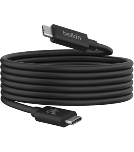 Amazon.com: Belkin Thunderbolt 4 Cable (2M, 6.6ft Power Cable