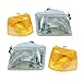 Chrome Headlights & Corner Parking Lights L/R Pair for 93-97 Ford Ranger