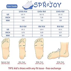 SPR&JOY Little Big Girls Boys Shoes, Tennis Running