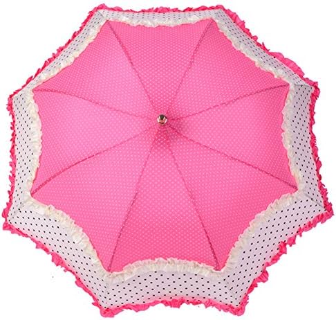 Colorful Pagoda Umbrella for Women (Rose Red)