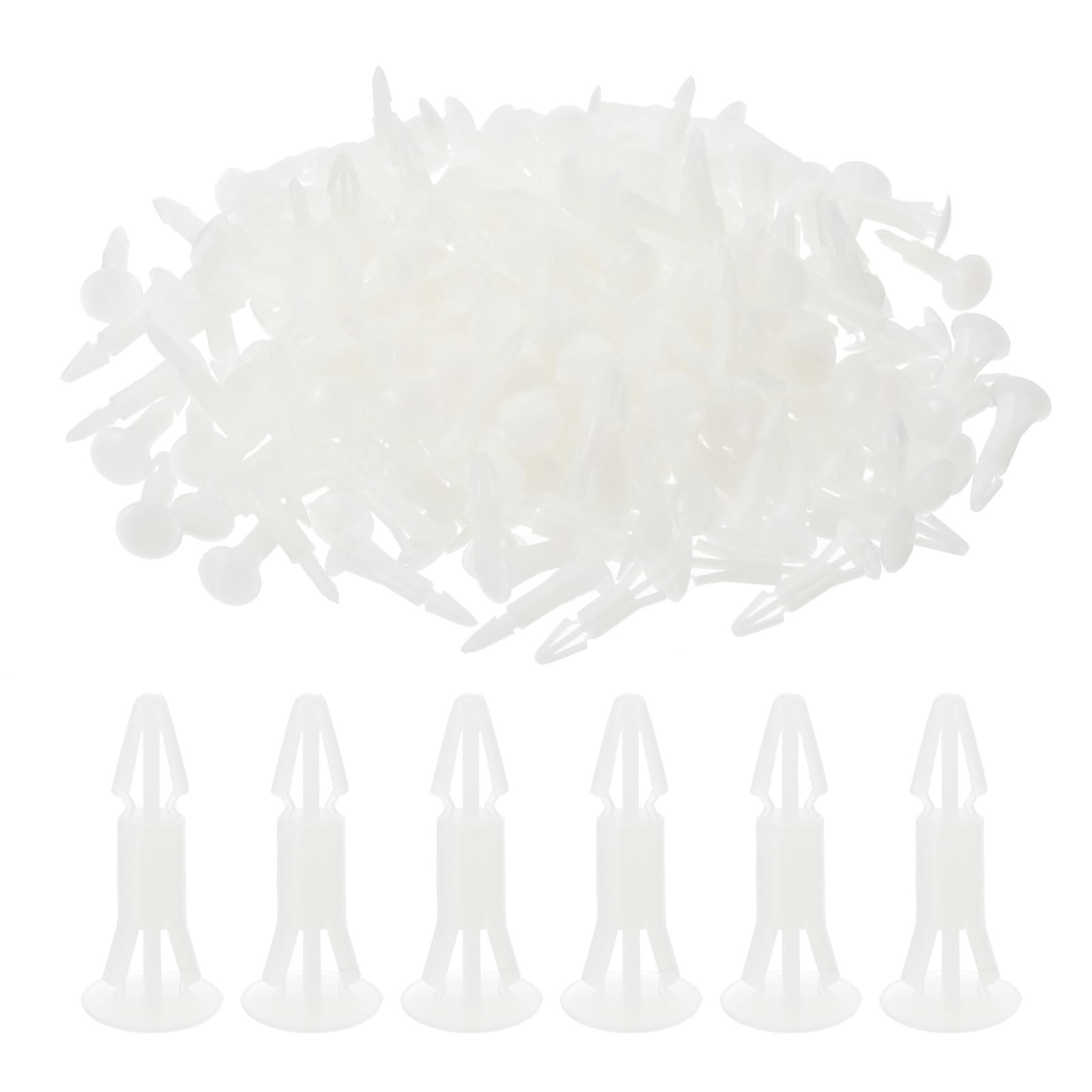 PATIKIL PCB Support Spacer, 200Pack 12mm/0.47" Supporting Height PCB Standoff Isolation Board Stand Column Round Head Plastic Support for PCB PC Board, White