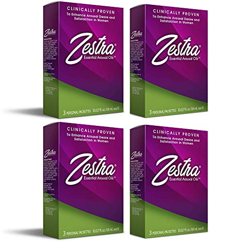 Zestra Essential Arousal Oils 3 Single Dose Packets 0.8ml Organic & AllNatural Botanical