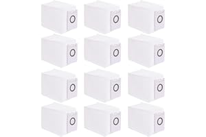 12 pack Vacuum bags Compatible with bObsweep Dustin & Orb-i Self-Emptying Robot Vacuum, Vacuum bags replacement parts