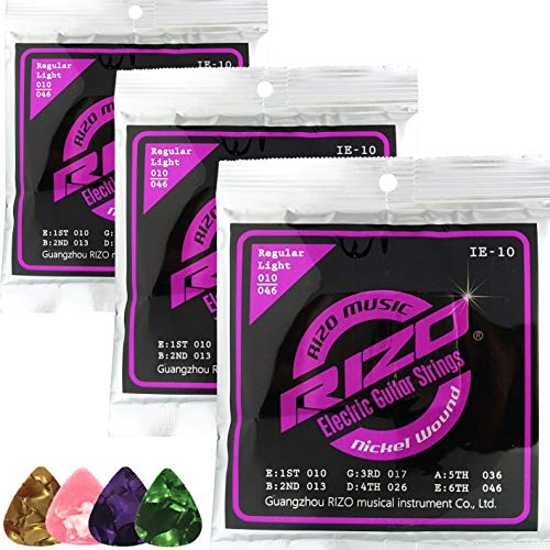 3Set/pack Electric guitar strings Nickel wound 010-046