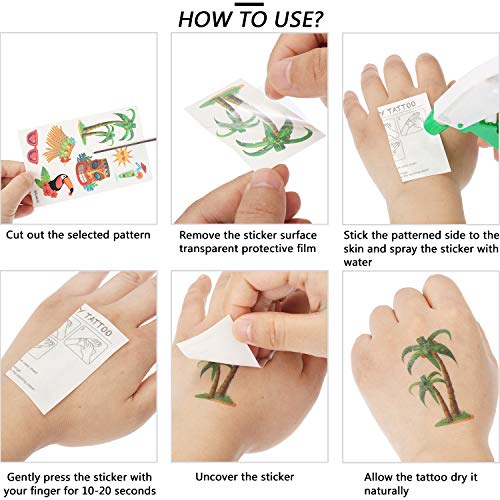 4 Hawaiian+Temporary+Tropical+Decoration+Supplies