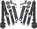HFS Jeep Seat Belts - 3 Point Kit - Jeep CJ - Black Webbing Housing