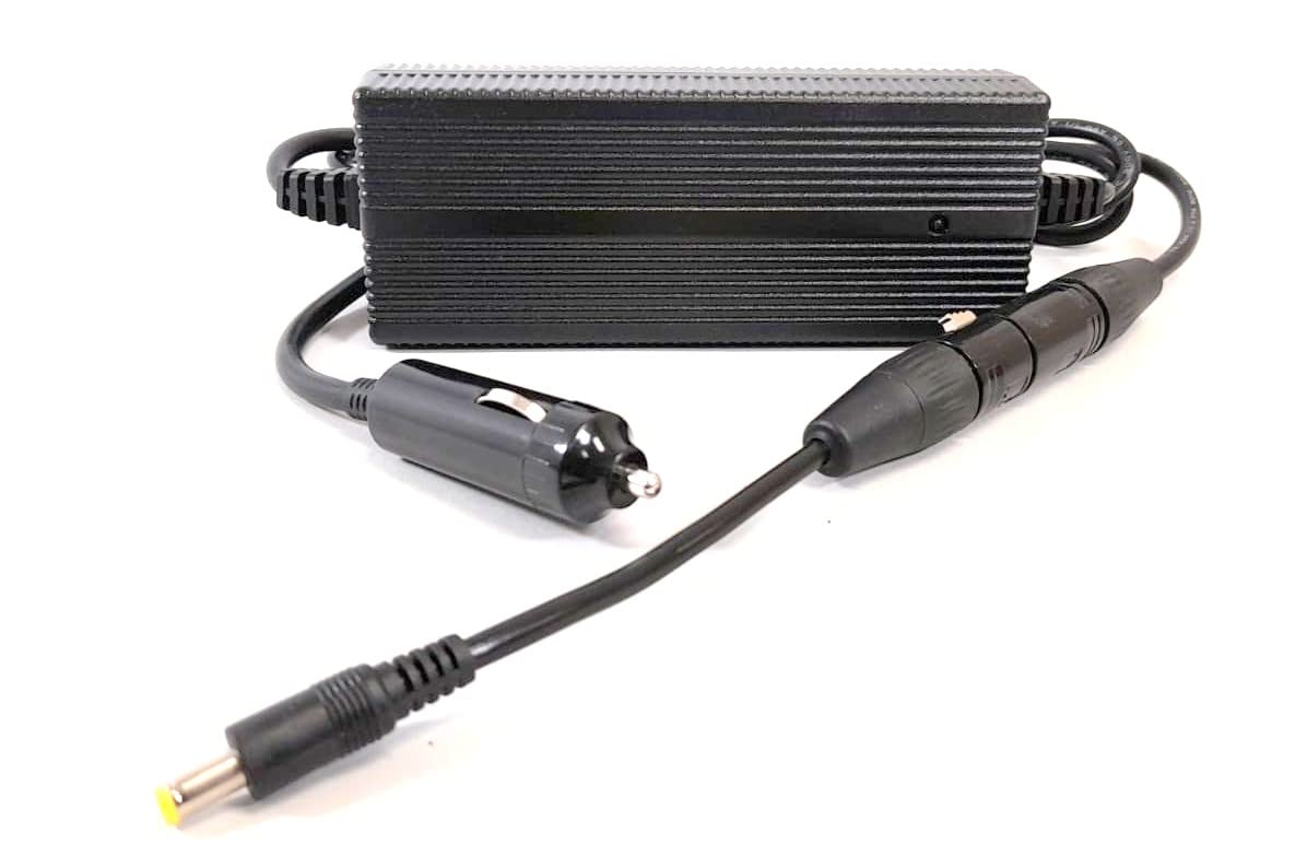 Enerpower DC-DC Car Charger 12 V-24 V Li-Ion to 54.6 V (48 V Li-Ion) 1.5 A XLR-3, DC Round Plug for Caravans, Boats, Trucks etc. (DC 5.5 x 2.1 mm)