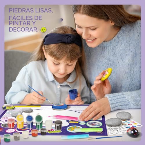 Dr. Daz 10 Rocks Paint Kit, Painting Crafts for Boys Girls 6 7 8 9 10 11 12 Year Old Creative Toys Glow in the Dark