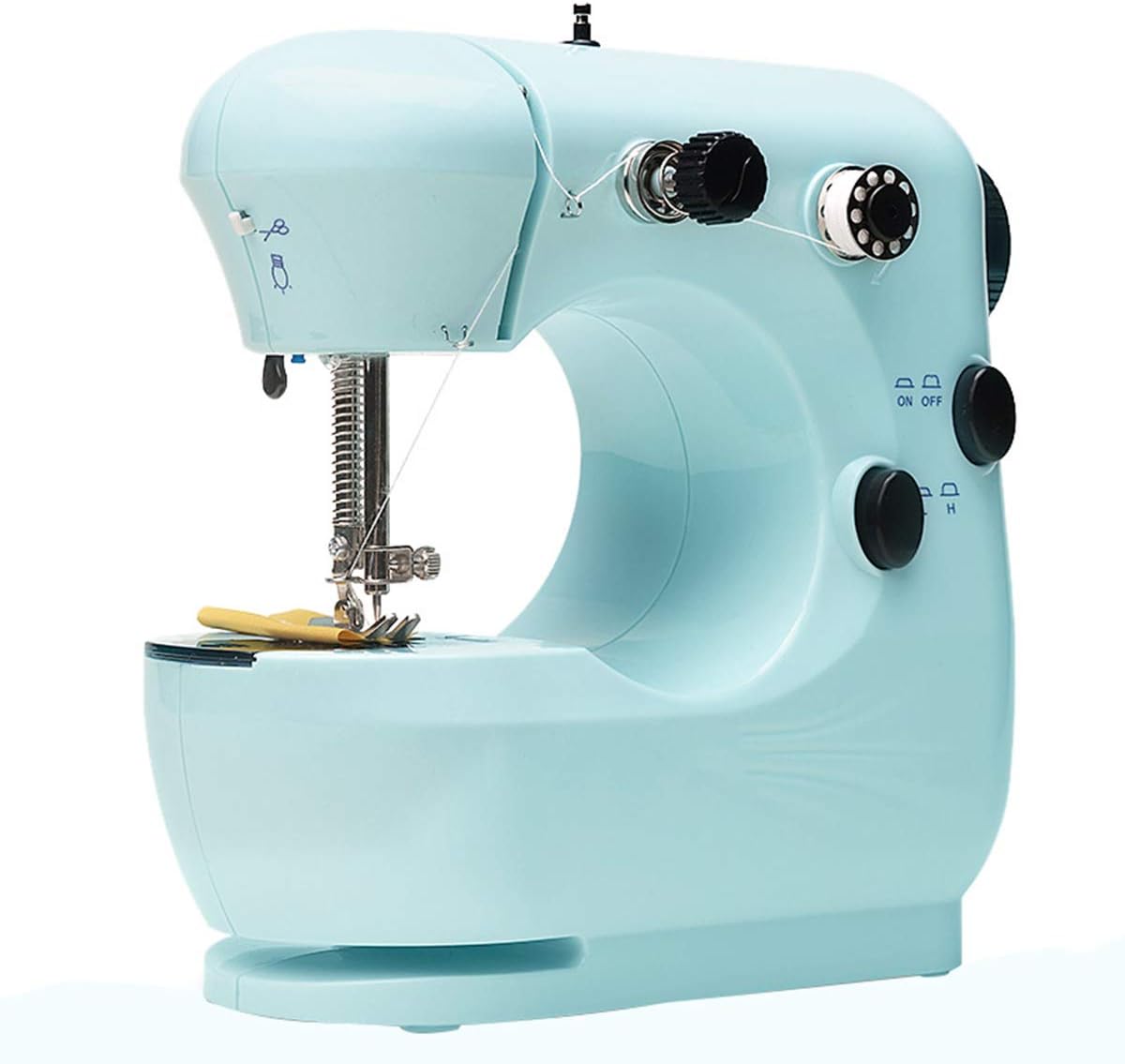 Haokaini Electric Sewing Machine Multifunction Crafting Sewing Machine Portable with Foot Pedal 2-Speed Adjustable,Mini Mending Machine Durable for Household Beginner