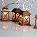 Lidore? Set of 10 Warm White Glow Bronze Metal House Shaped Lantern Plug-in String Light