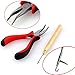 CCbeauty Professional Microlinks Hair Extension Tool Pliers Hook Needle With 500PCS 5mm Micro Silicone Rings Beads
