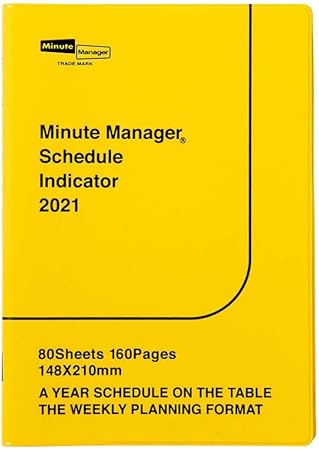 Amazon ハイタイド 手帳 21年3月始まり 4月始まり対応 ミニットマネージャー イエロー A5 レフト ウィークリー 手帳 文房具 オフィス用品