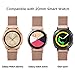 Valkit Compatible Galaxy Watch Active 40mm Bands, 2 Pack 20mm Stainless Steel Solid Band Metal Strap Business Bracelet Wristband Replacement for Galaxy Watch Active 40mm/Galaxy Watch 42mm, Rose Gold