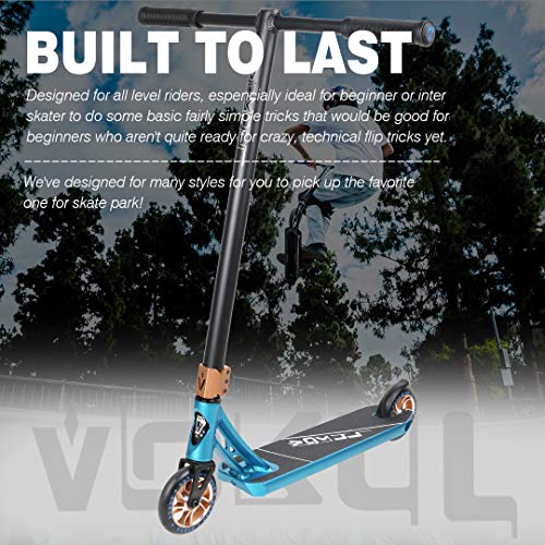VOKUL Pro Scooters - Stunt Scooter - Intermediate and Advanced Trick Scooters for Kids 8 Years and Up, Teens and Adults - Durable, Smooth, Freestyle Kick Scooter for Boys and Girls