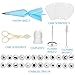 Cake Decorating Supplies,36 Pieces Cake Decorating Supplies Kit with 24 Icing Tips,2 Silicone Pastry Bags,2 Flower Nails,2 Reusable Plastic Couplers,2 Cake Brush,3 Cake Scrapers,1 Flower Lifter