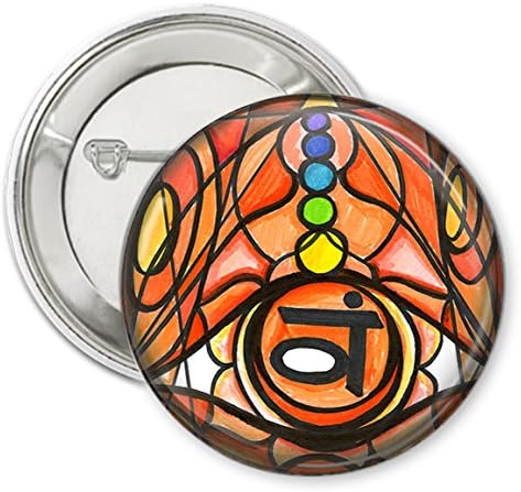 2nd Chakra Eye Orange Svadisthana Vitality 2.25" Pin-Back Button