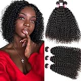 Miss GAGA 8A Grade Brazilian Kinkys Curly Virgin Human Hair One Bundle Remy Human Hair Weaves Wet and Wavy Hair Extension Natural Color(10