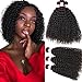 Miss GAGA 8A Grade Brazilian Kinkys Curly Virgin Human Hair One Bundle Remy Human Hair Weaves Wet and Wavy Hair Extension Natural Color(10