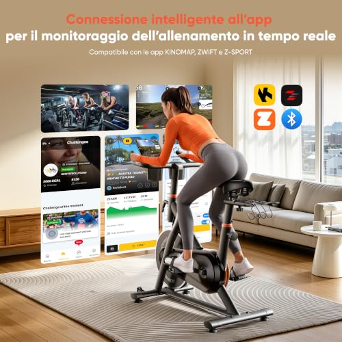 GIDGIMO 2026 Home Exercise Bike with Adjustable Magnetic Resistance 100 Levels, Silent Spinning Bike with LCD Screen, Breathable Seat, Heart Rate Sensor, Maximum Capacity 150 kg