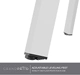 Grand Patio Round Coffee Table 70cm Lightweight Outdoor Indoor White view 7