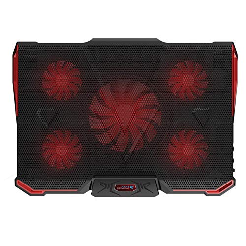 Laptop Cooler Cooling Pad with Silence 5pcs LED Fans USB 2.0 Soporte for portátil Ajustable for