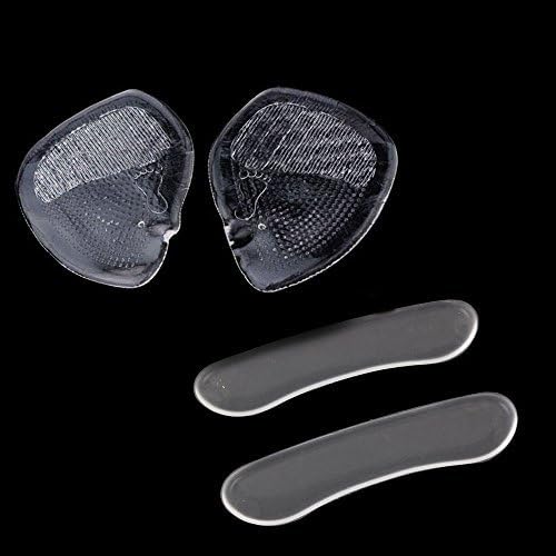 1 pair Gel Silicone High Heel Foot Cushion Insoles Protection Anti-Slip Shoes Pad + Heel Liner Feet Party Silicone Gel Cushion Pad Soft Padded Strip Bundle AOSTEK(TM) by Aostek