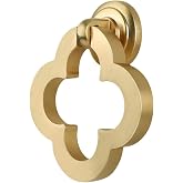 Ruiao 6 Pack 55mm Cupboard Knobs Cabinet Knobs Gold Zinc Alloy Dresser Drawer Knobs with Screws for Kitchen, Bathroom, Bedoom