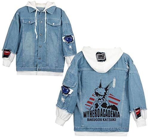 Boku No Hero Academia My Hero Academia Denim Jacket Graphic Hoodie Cosplay japanese anime hoodies