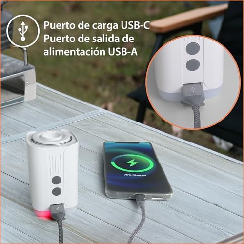 TX-299 Pro, mini bomba de ar elétrica recarregável de 3600 mAh com bateria externa, luz LED e 5 bicos. Bomba de ar portátil sem fios para artigos insufláveis