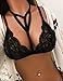 Bra Top,toraway Women's Floral Lace Bandage Bralette Bustier Top Sheer Bra Top (Large, Black)