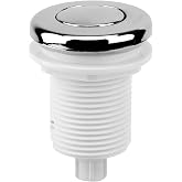 Air Button Switch, Pneumatic Multipurpose Home sy Install Tub Spa Massage Bath Garbage Disposal Air Push Button Garbage Disposal Sink Top Spa On Off for Kitchen Home(COLOR:White 32mm)