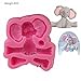 5-Pack Africa Animals Fondant Molds Set- MoldFun Zoo Themed Giraffe Rabbit Elephant Lion Monkey Silicone Mold for Kids Birthday Cake Topper Decorating