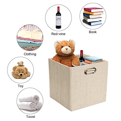 4 Posprica+Collapsible+Storage+Baskets+Bookcase