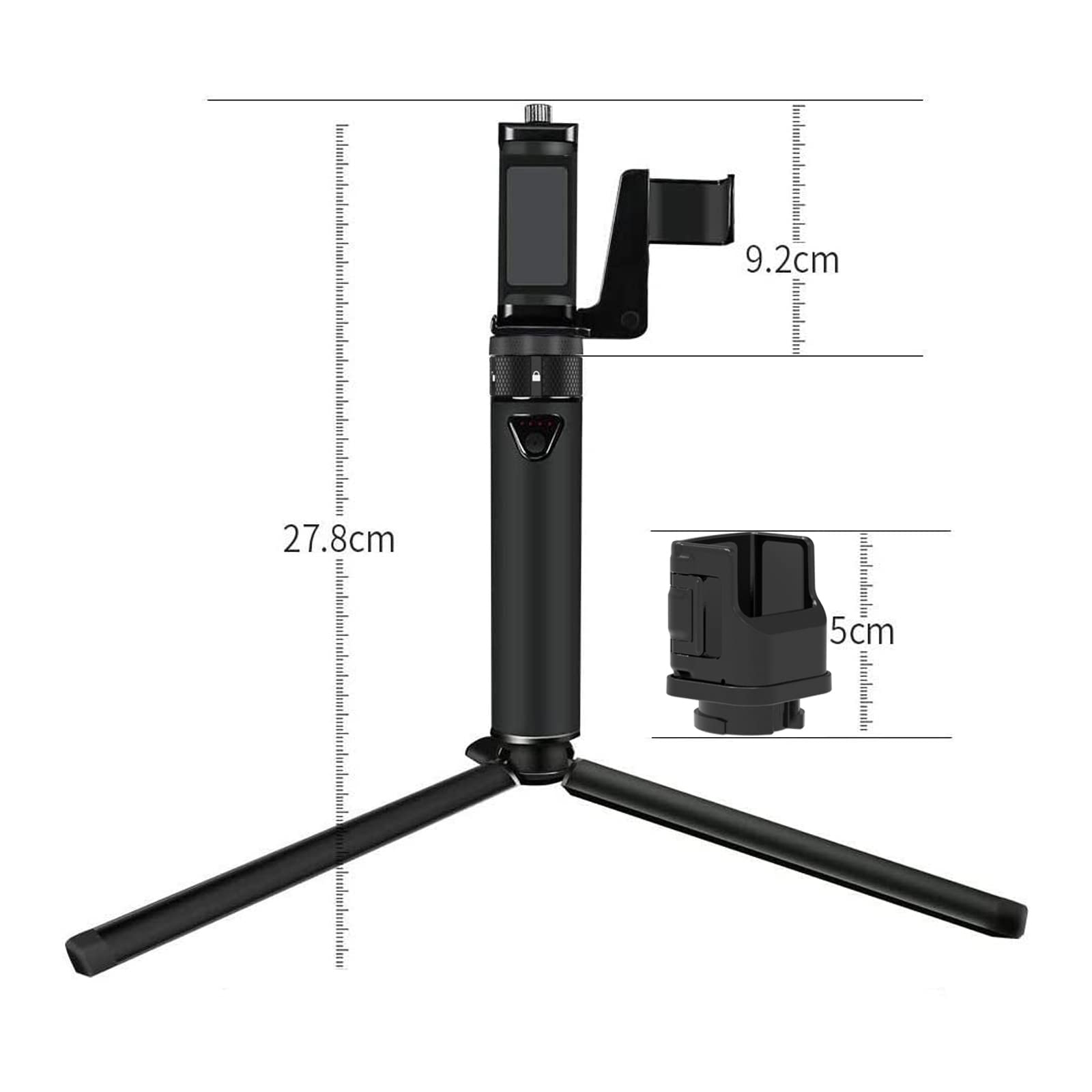 Smatree Portable Osmo Pocket 2 PowerStick(PowerBank) Compatible for DJI Osmo Pocket 2/ Pocket 1, Handheld Smartphone Holder Mount Pocket Bracket Set with Tripod for Osmo Pocket