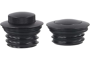 ZYNCUE Left and Right Threaded Flush Up Vented Gas Tank Cap for Harley Davidson Dyna, Softail and Road King Models (1992-2017