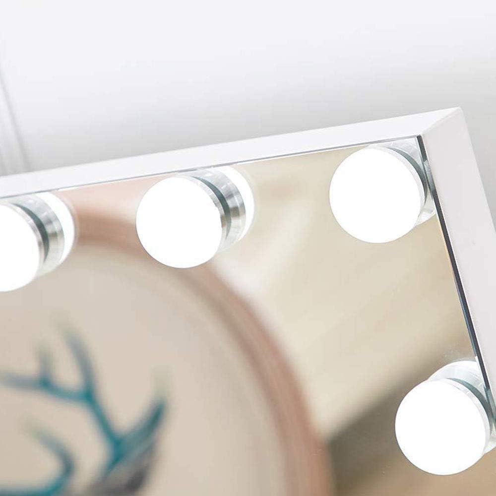 Puselo Vanity Mirror with Lights,Hollywood Vanity Mirror with Light,Large Hollywood Mirror with USB Output Port,Makeup Mirror with Lights Tabletop and Wall Mounted (White - Image 3