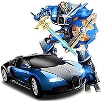 LLDDP Deformation robot 34CM remote control car Bugatti deformation 2.4Ghz Style Veyron Remote Control Rechargeable Car with Talking Drifting One Touch Transform Autobot Robot Sound FX Lights Deformed
